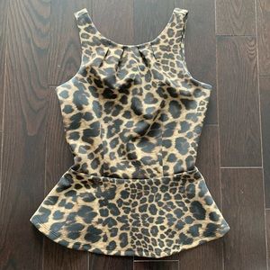 Dynamite Cheetah Animal Peplum Top